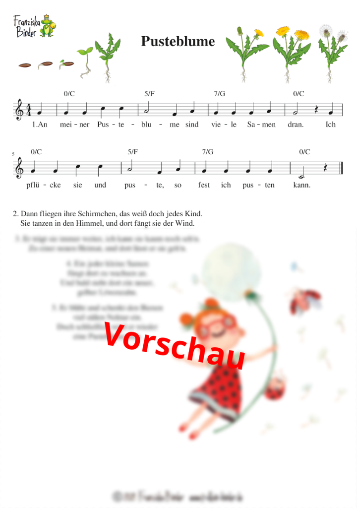 Pusteblume Noten Download MusiKonzept pusteblume-noten-download-musikonzept