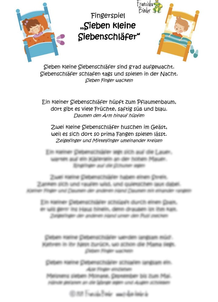 Sieben kleine Siebenschläfer