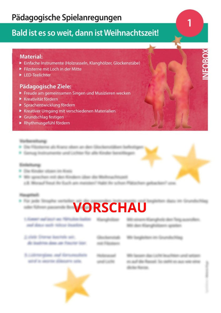 "Bald ist es so weit, dann ist Weihnachtszeit!" - Noten und Spielanregungen Download