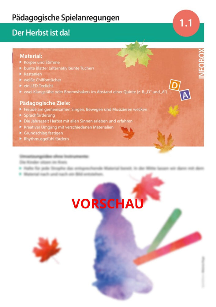 "Der Herbst ist da" - Noten und Spielanregungen Download