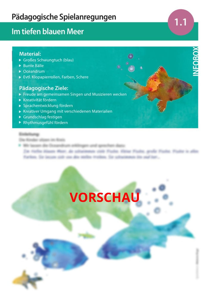 "Im tiefen blauen Meer" - Noten und Spielanregungen Download