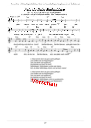 "Ach Du Liebe Seifenblase" - Noten Download