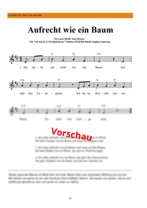 "Aufrecht wie ein Baum" - Noten Download