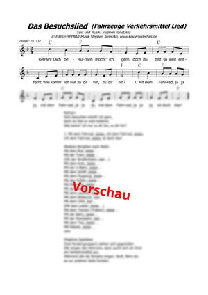 "Das Besuchslied" - Noten Download