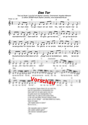 "Das Tor" - Noten Download