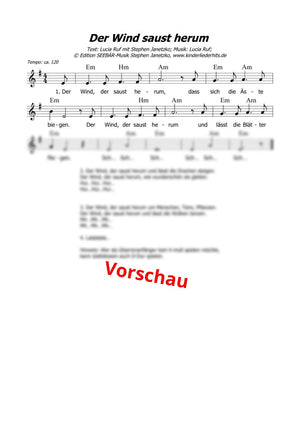 "Der Wind saust herrum" - Noten Download