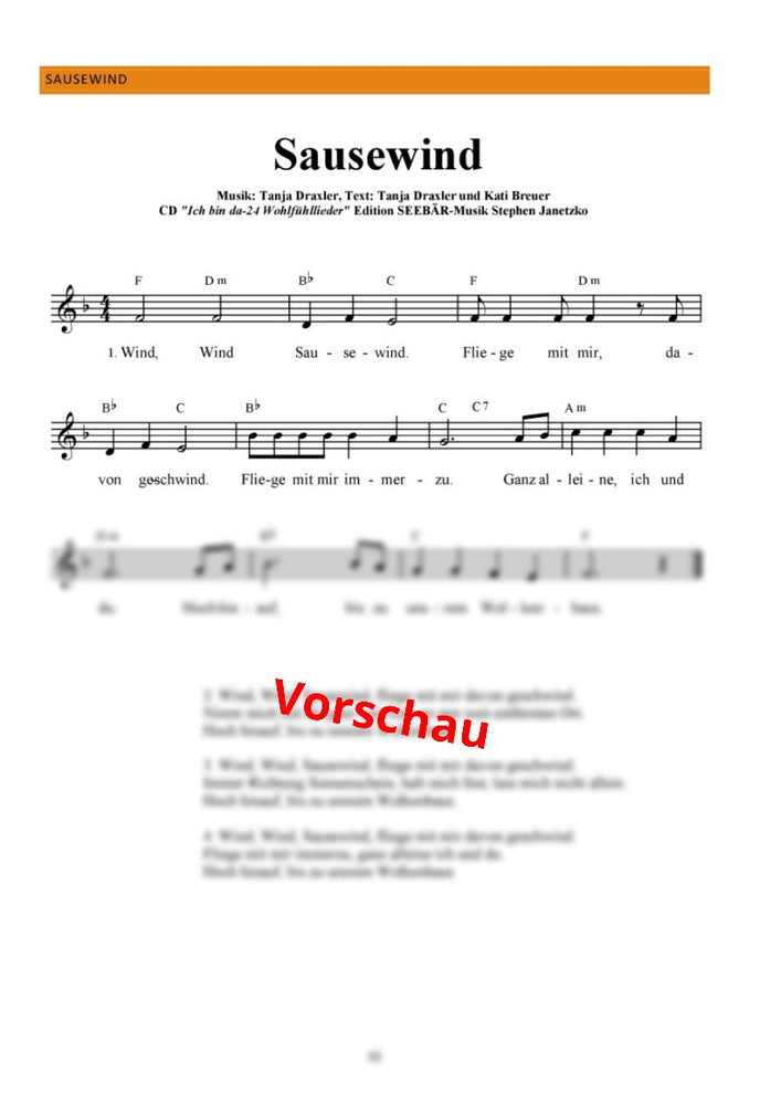 "Sausewind" - Noten Download