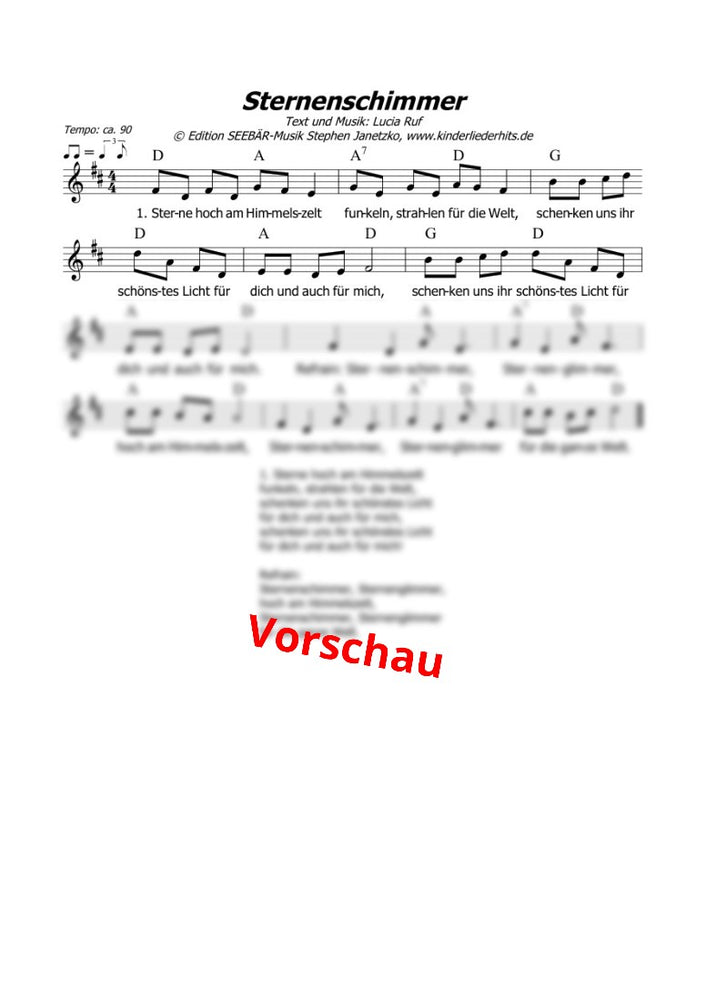 "Sternenschimmer" - Noten Download