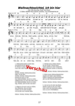 "Weihnachtswichtel ich bin hier" - Noten Download