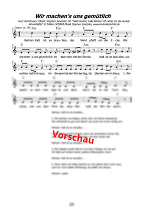 "Wir machen uns gemütlich" - Noten Download