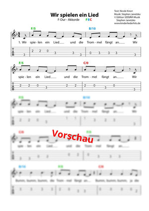 "Wir spielen ein Lied" - Noten Download