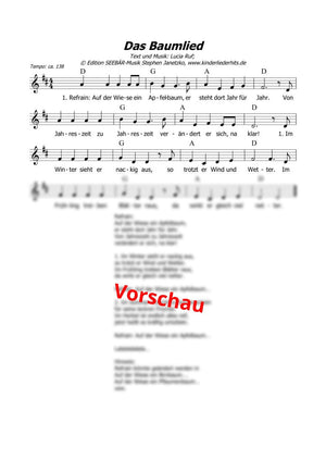 "Das Baumlied" - Noten Download