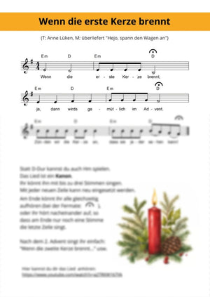 "Wenn die erste Kerze brennt - Kanon im Advent" - Noten Download