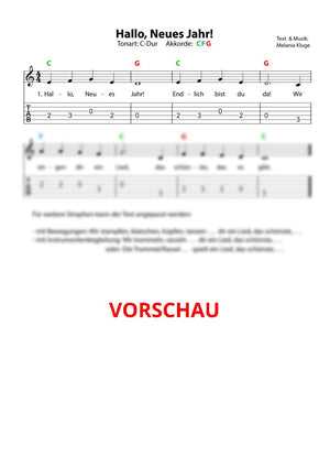 "Hallo, Neues Jahr!" - Noten und Spielanregungen Download