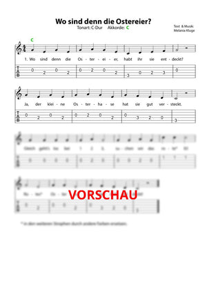 "Wo sind denn die Ostereier?" - Noten und Spielanregungen Download