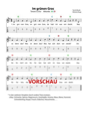 "Im grünen Gras" - Noten und Spielanregungen Download