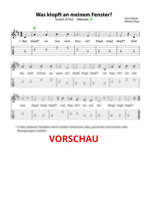 "Was klopft an meinem Fenster?" - Noten und Spielanregungen Download