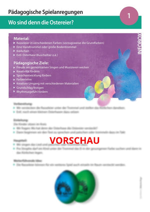 "Wo sind denn die Ostereier?" - Noten und Spielanregungen Download