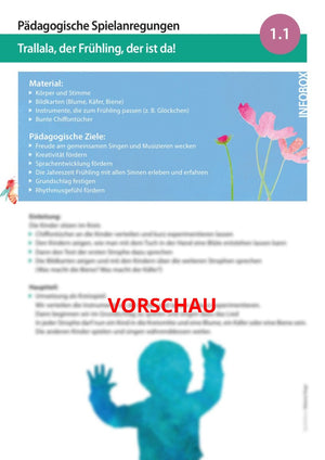 "Trallala, der Frühling der ist da" - Noten und Spielanregungen Download