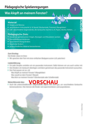 "Was klopft an meinem Fenster?" - Noten und Spielanregungen Download
