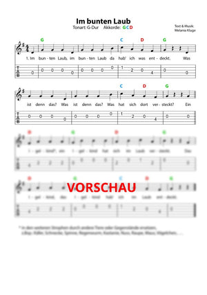 "Im bunten Laub" - Noten und Spielanregungen Download
