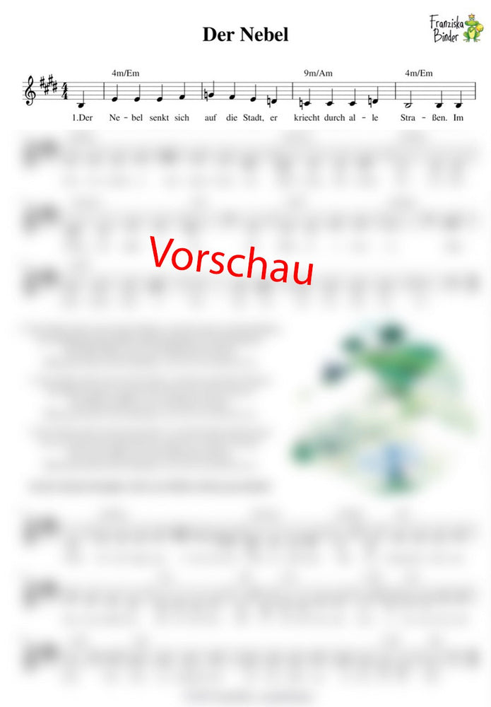 "Der Nebel" - Noten Download
