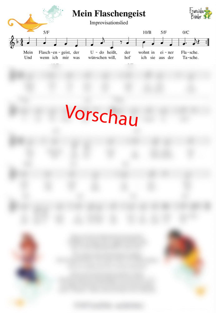 "Mein Flaschengeist" - Noten Download