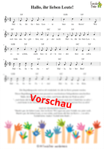 "Hallo, ihr lieben Leute!" - Noten Download