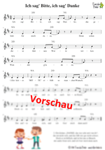 "Ich sag Bitte, ich sag Danke" - Noten Download