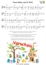 "Unser Haus, uns're Welt" - Noten Download