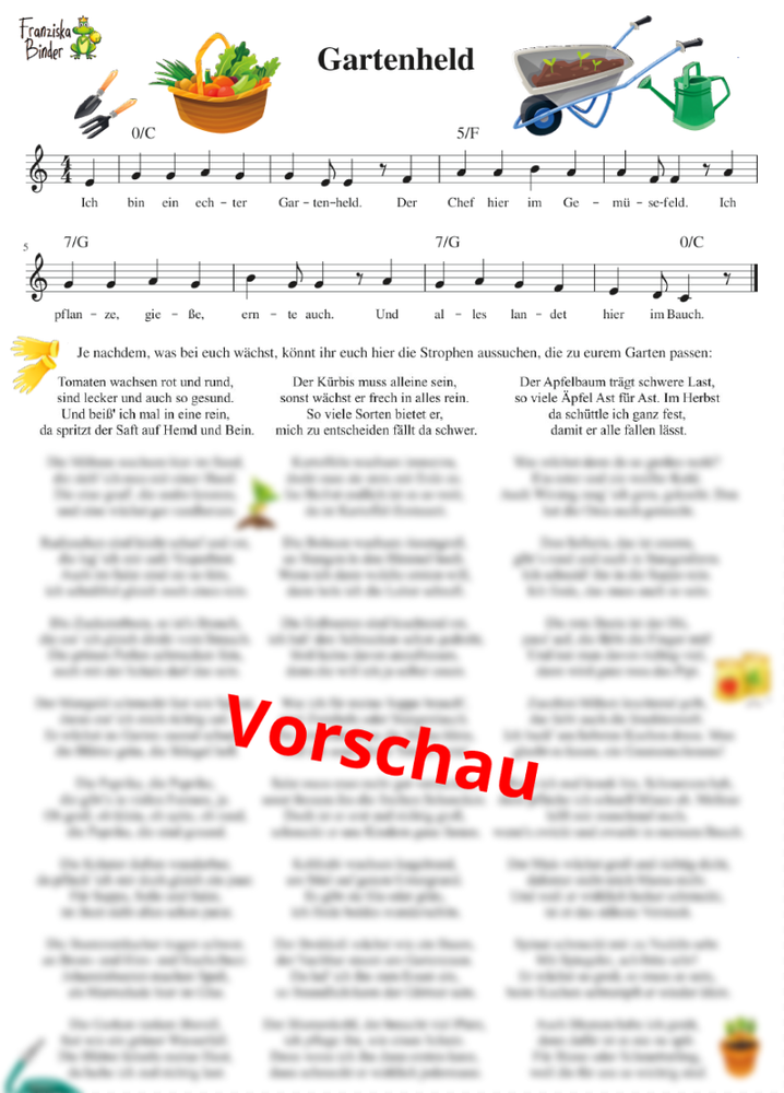 "Gartenheld" - Noten Download