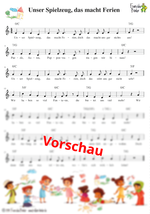 "Unser Spielzeug, das macht Ferien" - Noten Download