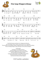 "Eine lange Klapperschlange" - Noten Download