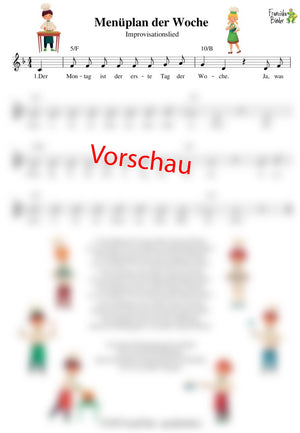 "Menüplan der Woche" - Noten Download