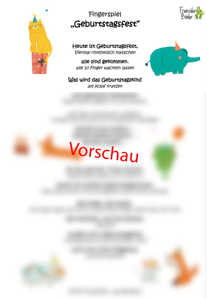 "Geburtstagsfest" - PDF Download