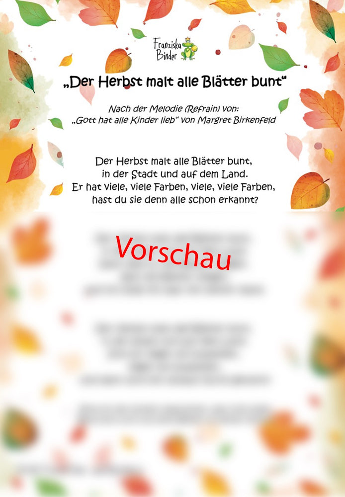 "Gott hat alle Kinder lieb als Herbstlied" - PDF Download