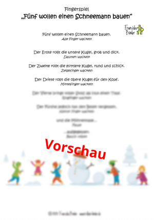 "Fünf wollen einen Schneemann bauen" - PDF Download