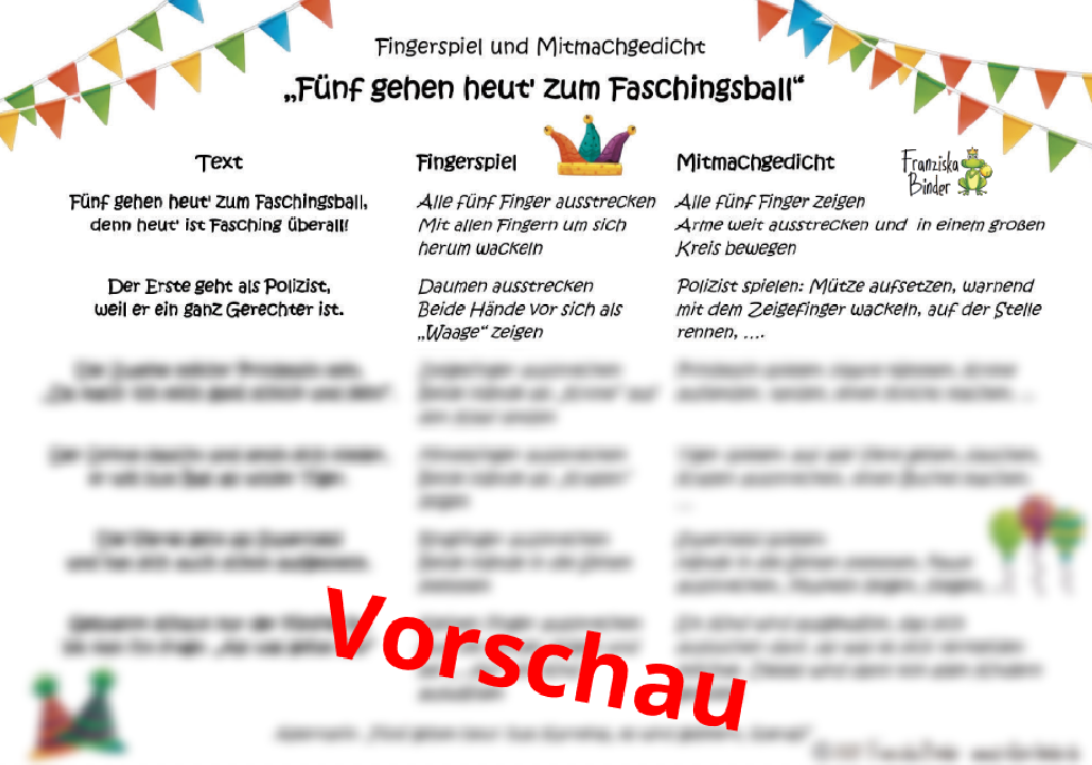 "Fünf gehen heut' zum Faschingsball" - PDF Download