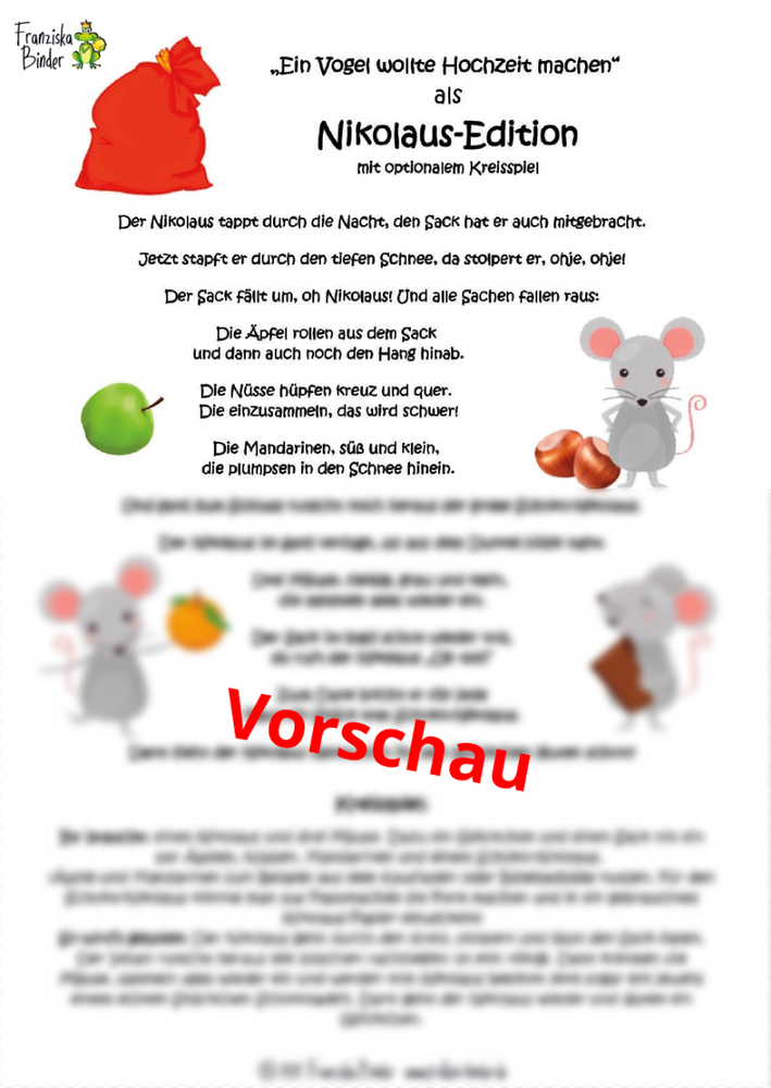"Ein Vogel wollte Hochzeit machen als Nikolaus-Edition" - PDF Download