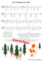 "Der Nikolaus im Wald" - Noten Download