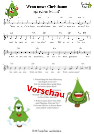 "Wenn unser Christbaum sprechen könnt" - Noten Download